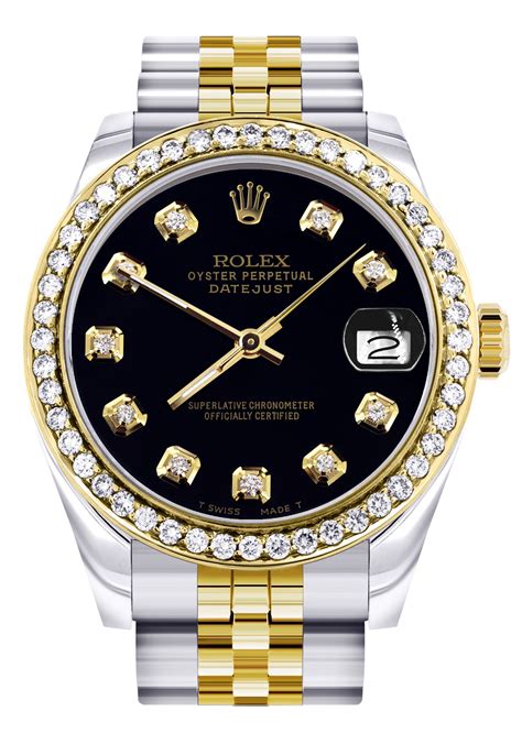 diamond black rolex watch price|rolex watch diamond bezel prices.